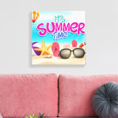 Het is zomertijd canvas afdruk (Insitu (Woonkamer))