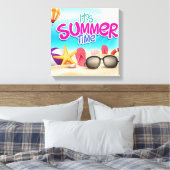 Het is zomertijd canvas afdruk (Insitu (Slaapkamer))