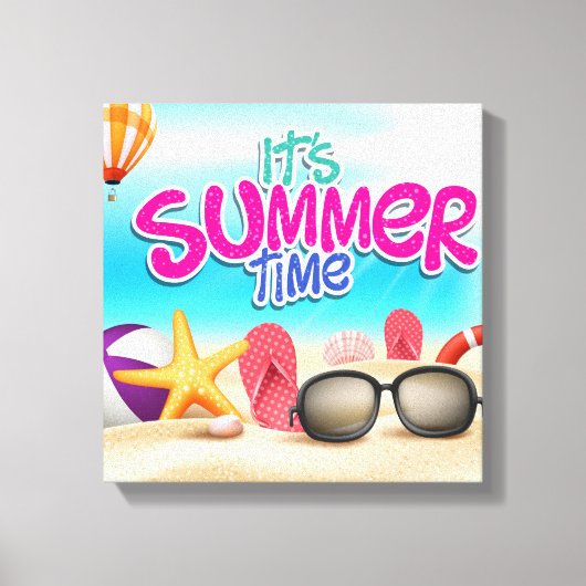 Het is zomertijd canvas afdruk (Voorkant)