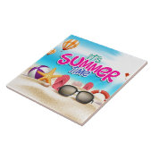 Het is zomertijd tegeltje (Zijkant)