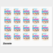 Het is zomertijd vierkante sticker (Vel)