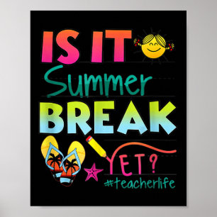 Het is zomervakantie maar toch lerarenwaardering poster
