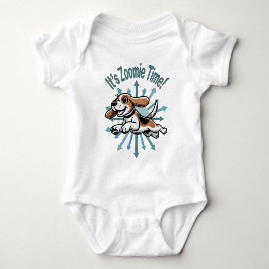 Het is Zoomie Tijd Beagle Romper (Voorkant)