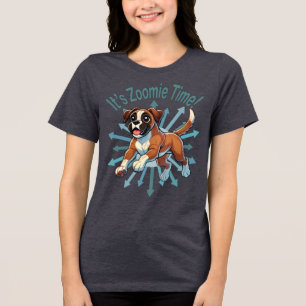 Het is Zoomie Tijd Boxer Tri-Blend Shirt