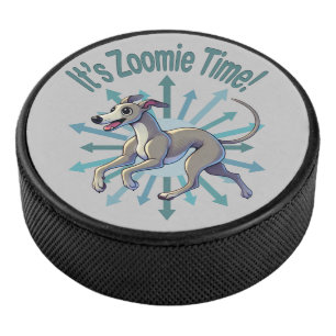 Het is Zoomie Tijd Greyhound Hockey Puck