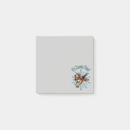 Het is Zoomie Tijd Hound Dog Post-it® Notes (Voorkant)