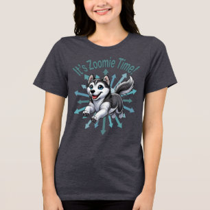 Het is Zoomie Tijd Husky Tri-Blend Shirt
