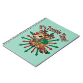 Het is zoomie tijd! kerstrendier notitieboek (Linkerzijde)