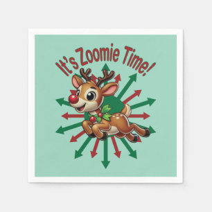 Het is zoomie tijd! kerstrendier servet