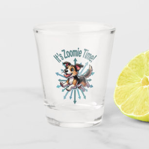 Het is Zoomie Tijd Mutt Shot Glas