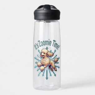 Het is Zoomie Tijd Poodle Waterfles
