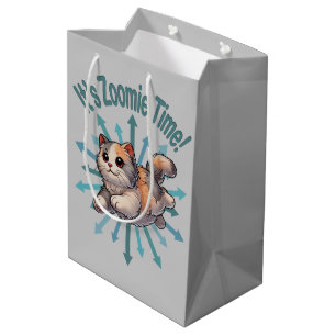 Het is Zoomie Tijd Verdunde Calico Kat Medium Cadeauzakje