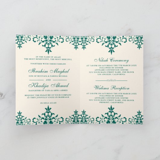 Het islamitische huwelijk van Cream en Blauwgroen (Binnen)