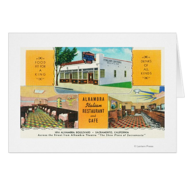 Het Italiaanse restaurant Alhambra & Caf � (Voorkant Horizontaal)