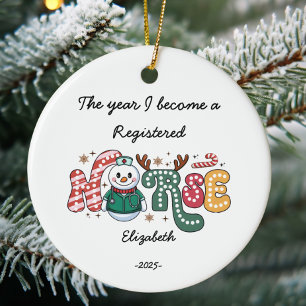 Het jaar dat ik een geregistreerd verpleegkundige keramisch ornament