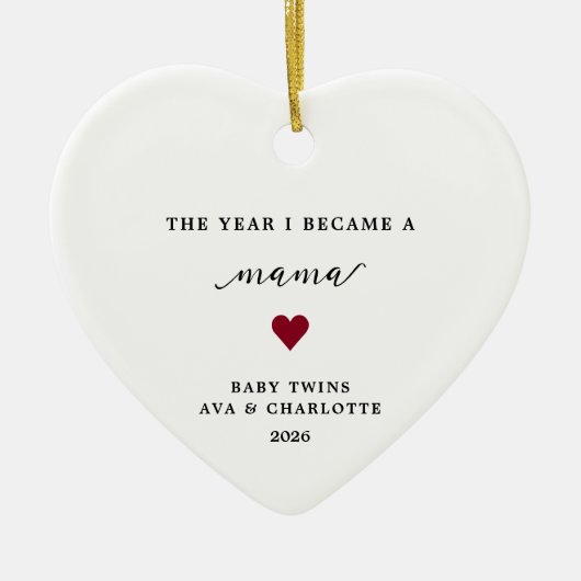 Het Jaar Dat Ik Mama Werd Cadeau Ornament (Voorkant)