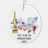 Het jaar dat we 2020 Drink snacks hebben opgestart Keramisch Ornament (Links)