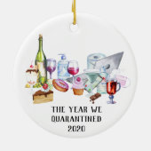 Het jaar dat we 2020 Drink snacks hebben opgestart Keramisch Ornament (Achterkant)