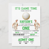 Het jaar erop, golf verder! 1e verjaardag kaart (Voorkant)