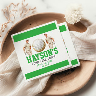 Het jaar erop, golf verder! 1e verjaardag servet