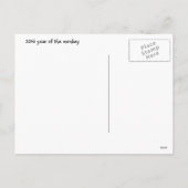 het jaar van 2016 briefkaarten van de Aap (Achterkant)