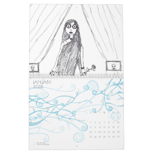 Het Jaar van de Creepy Kalender (Jan 2026)