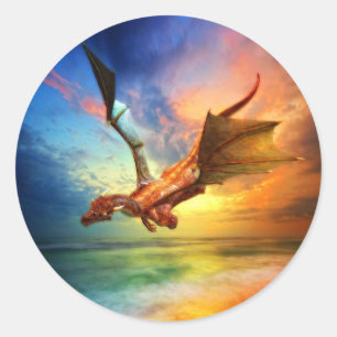 Het Jaar van de Draak Ronde Sticker