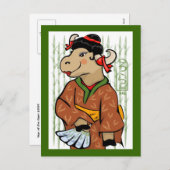 Het jaar van de os 2009 feestdagenkaart (Voorkant / Achterkant)