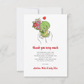 Het jaar van het Snake Red Baby shower Bedankkaart (Voorkant)