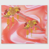 Het jaar van het tijgeroverslagpapier cadeaupapier (Vlak)