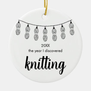 Het jaar waarin ik breien met Kerstmis ontdekte Keramisch Ornament