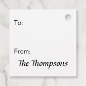 HET JAAR ZONDER SANTA CLAUS™ | Elf Pattern Bedankjes Labels (Achterkant)