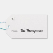 HET JAAR ZONDER SANTA CLAUS™ | Elf Pattern Cadeaulabel (Achterkant Horizontaal)