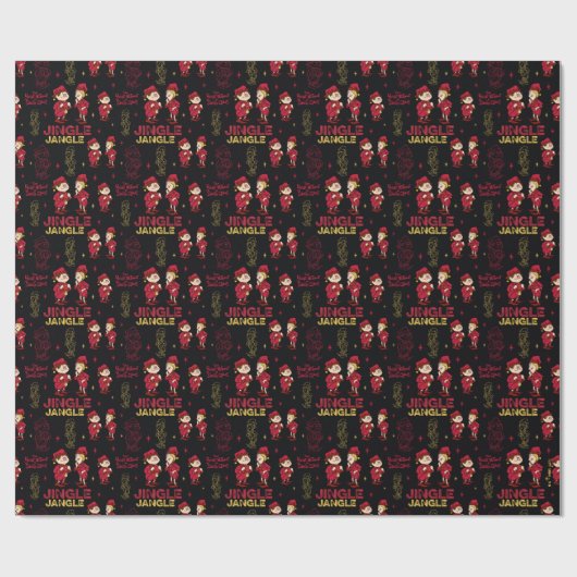 HET JAAR ZONDER SANTA CLAUS™ | Elf Pattern Cadeaupapier (Vlak)