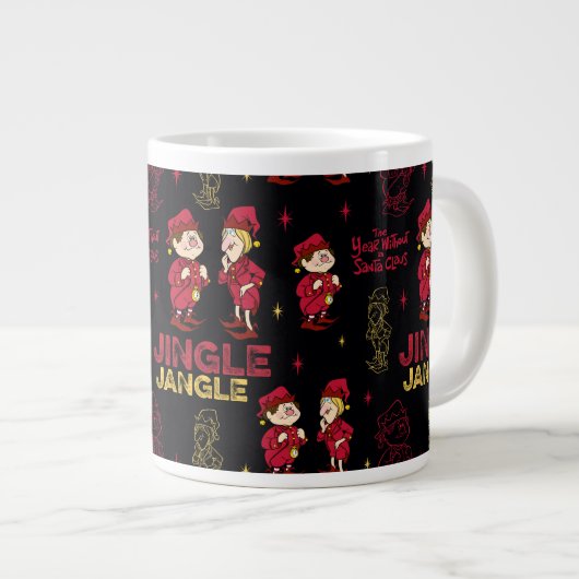 HET JAAR ZONDER SANTA CLAUS™ | Elf Pattern Extra Grote Beker (Voorkant rechts)