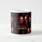 HET JAAR ZONDER SANTA CLAUS™ | Elf Pattern Extra Grote Beker (Voorkant)