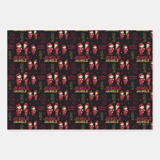 HET JAAR ZONDER SANTA CLAUS™ | Elf Pattern Inpakpapier Vel (Voorkant 2)