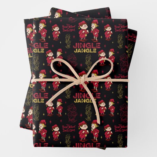 HET JAAR ZONDER SANTA CLAUS™ | Elf Pattern Inpakpapier Vel (In situ)