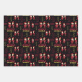 HET JAAR ZONDER SANTA CLAUS™ | Elf Pattern Inpakpapier Vel (Voorkant)