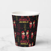 HET JAAR ZONDER SANTA CLAUS™ | Elf Pattern Papieren Bekers (Voorkant)