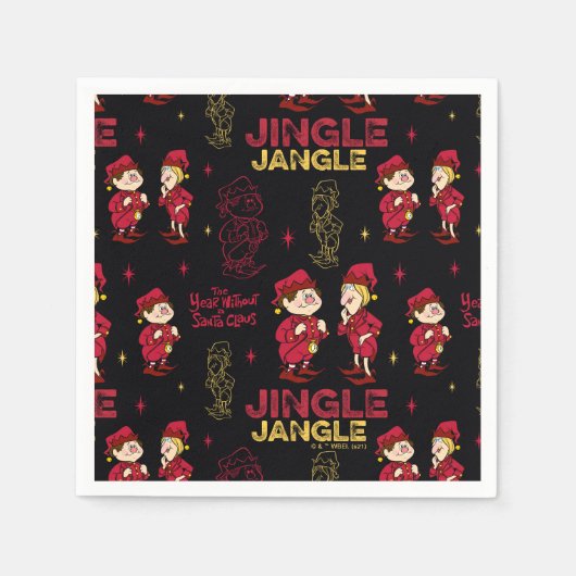 HET JAAR ZONDER SANTA CLAUS™ | Elf Pattern Servet (Voorkant)