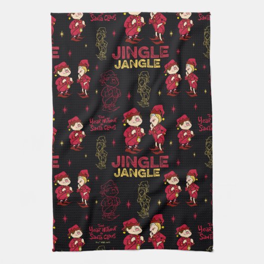 HET JAAR ZONDER SANTA CLAUS™ | Elf Pattern Theedoek (Verticaal)