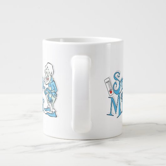 HET JAAR ZONDER SANTA CLAUS™ | Sneeuwpop Extra Grote Beker (Achterkant)