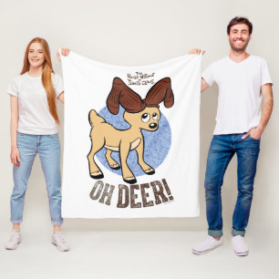 HET JAAR ZONDER SANTA CLAUS™   Vixen "Oh Deer" Fleece Deken