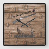 Het jachtleven van de springboer in Grassy Meadow Vierkante Klok (Voorkant)