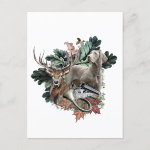 Het jagen met een Weimaraner, "Gray Ghost" Briefkaart