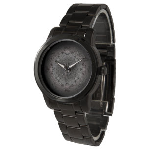 Het jagen van een donkere schets van een oogachtig horloge
