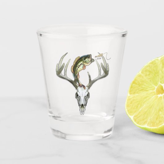 Het jagen Vist de baarmoeder Shot Glas (Voorkant)