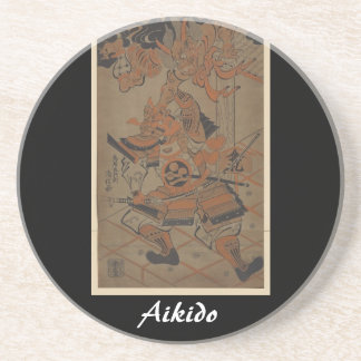 Het Japanse KrijgsArt. van Aikido Zandsteen Onderzetter