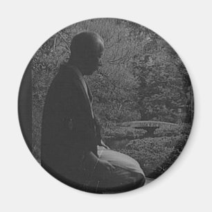 Het Japanse Man Kneeling in het Stille Overwicht Magneet